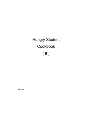cover image of Hungry Student Cookbook ( II )